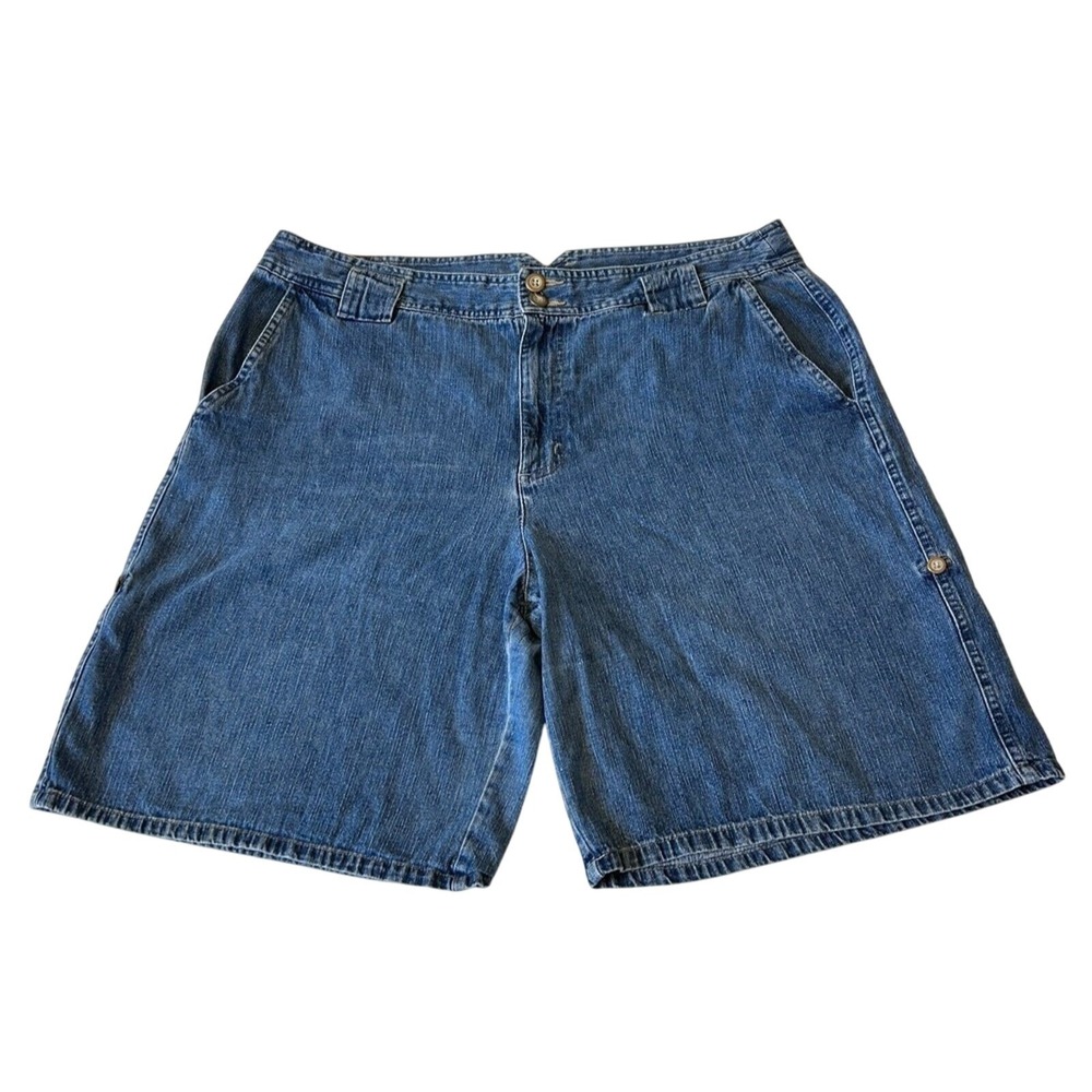 White Stag Denim Shorts Women's Size 18 Cotton Medium Wash High Waist